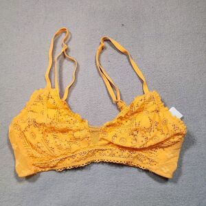 Aerie Orange‎ Lace Bralette Pull On XS 3346 4322016910